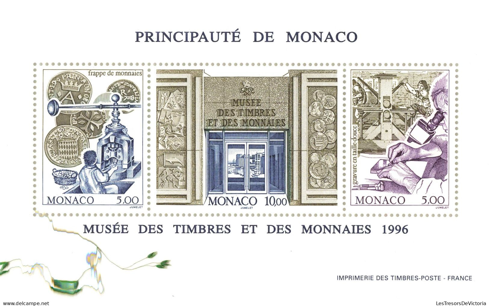 Monaco - Blocs MNH * - 1996 - Musée Des Timbres Et Des Monnaies 1996 - Blocks & Kleinbögen