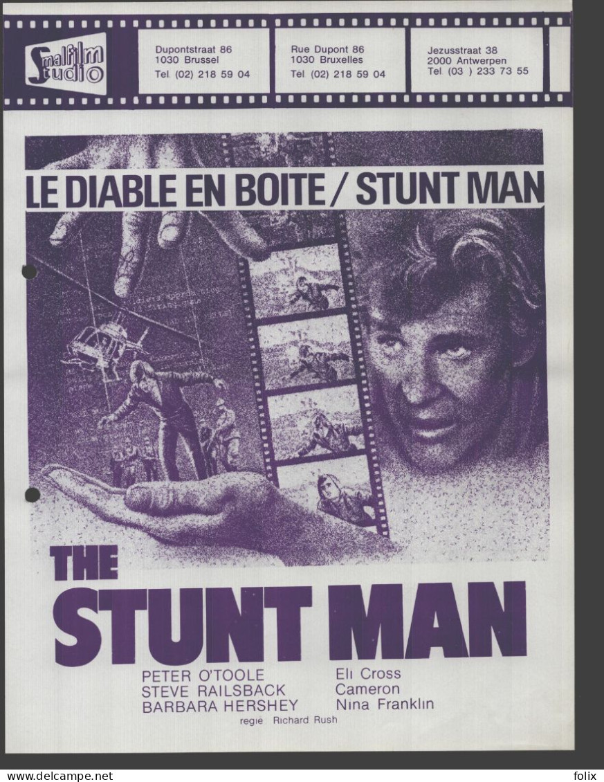 The Stunt Man - Quarto 22 X 28 Cm Smalfilm Studio Promotional Poster / Affiche With Synopsis - Affiches & Posters