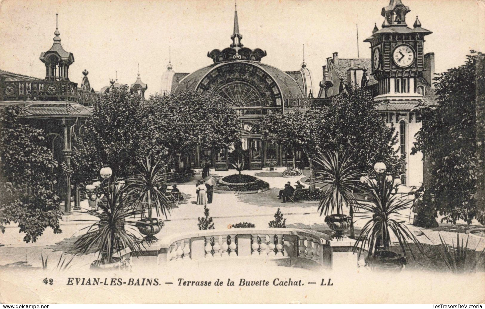 FRANCE - Evian Les Bains - Terrasse De La Buvette Cachat - LL - Carte Postale Ancienne - Evian-les-Bains