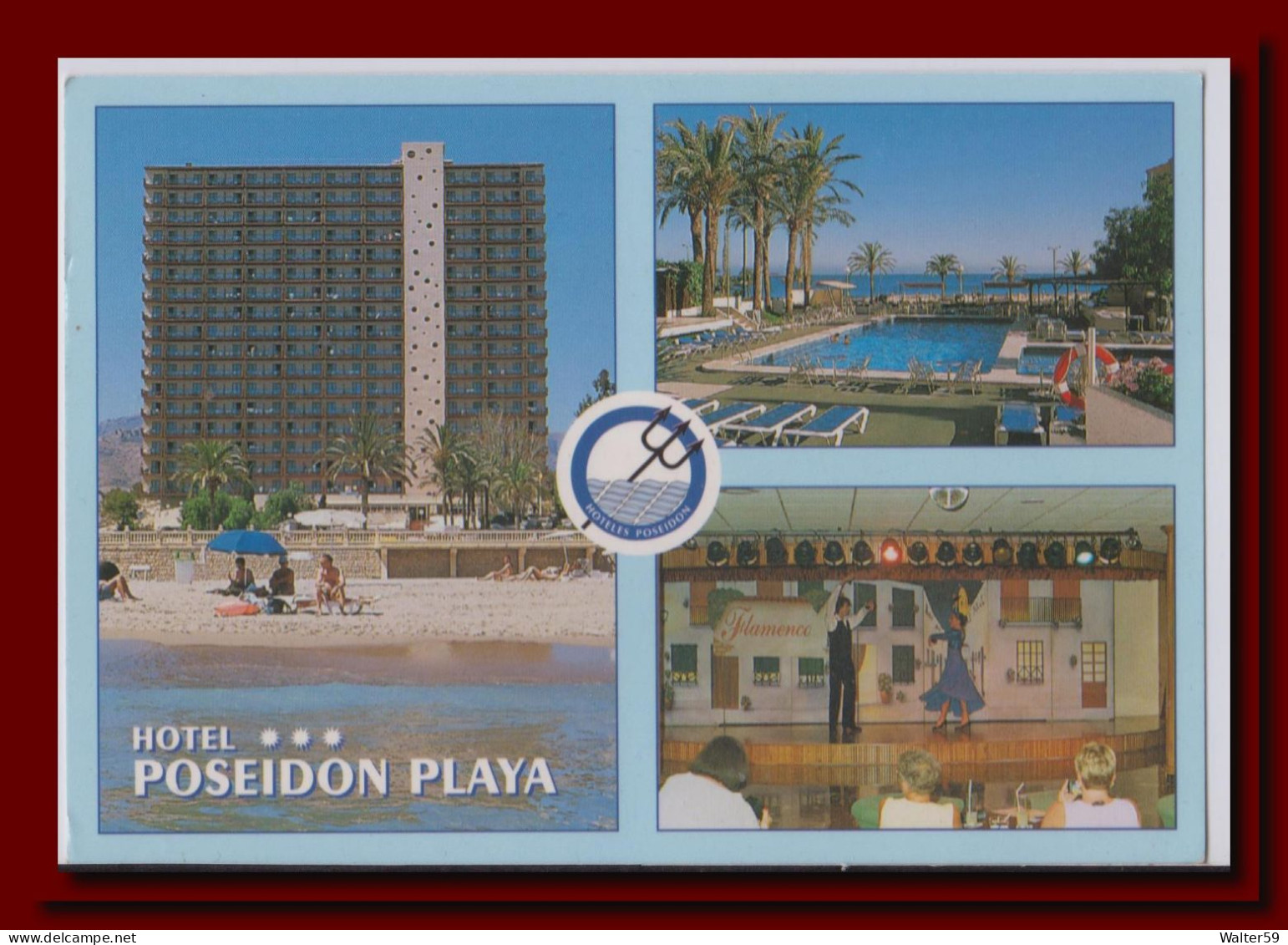 2006 Espana Tarjeta De L'Hotel Poseidon Playa De Benidorm Postada A Escocia 2scans - Other & Unclassified