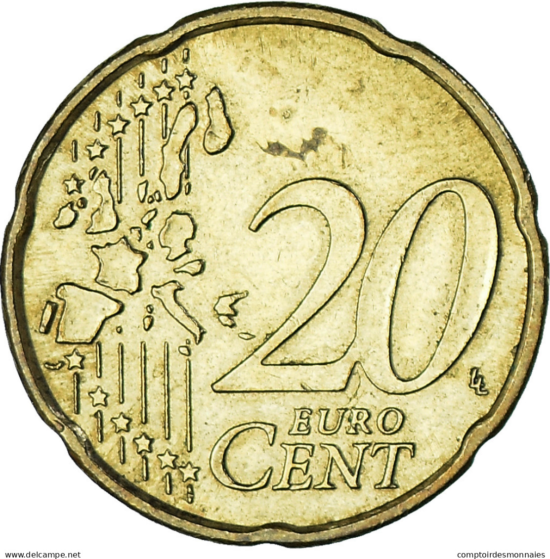 Monnaie, Belgique, Albert II, 20 Euro Cent, 2002, Bruxelles, SUP, Laiton, KM:228 - Andere & Zonder Classificatie