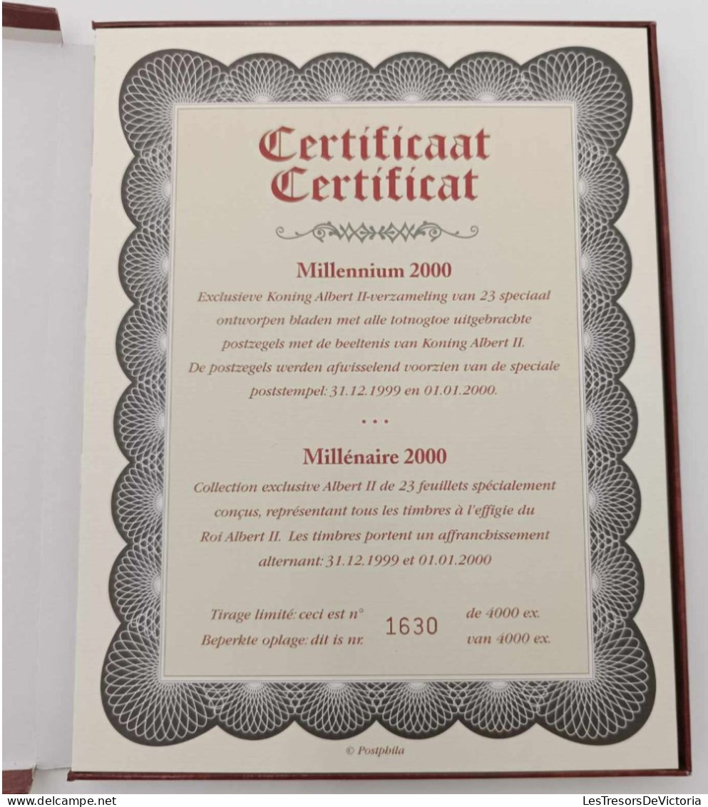 Belgique - Millennium Du Roi Albert II Avec Certificat - Collection 2000 - Sammlungen