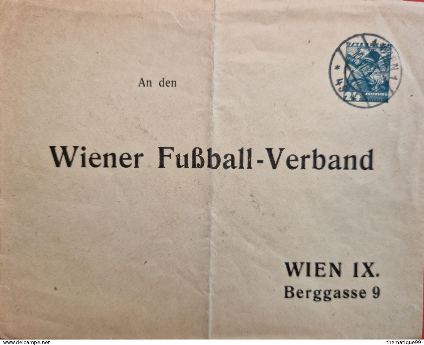 Entier Postal D'Autriche Timbré Sur Commande (1932) : Football - Briefe U. Dokumente
