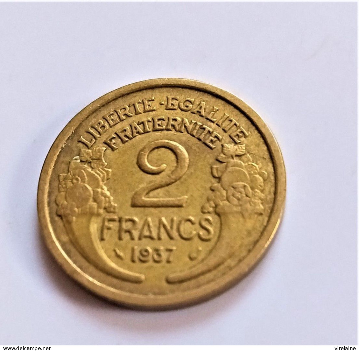 FRANCE 2 FRANCS MORLON 1937 BRONZE ALU (B20 24) - 2 Francs