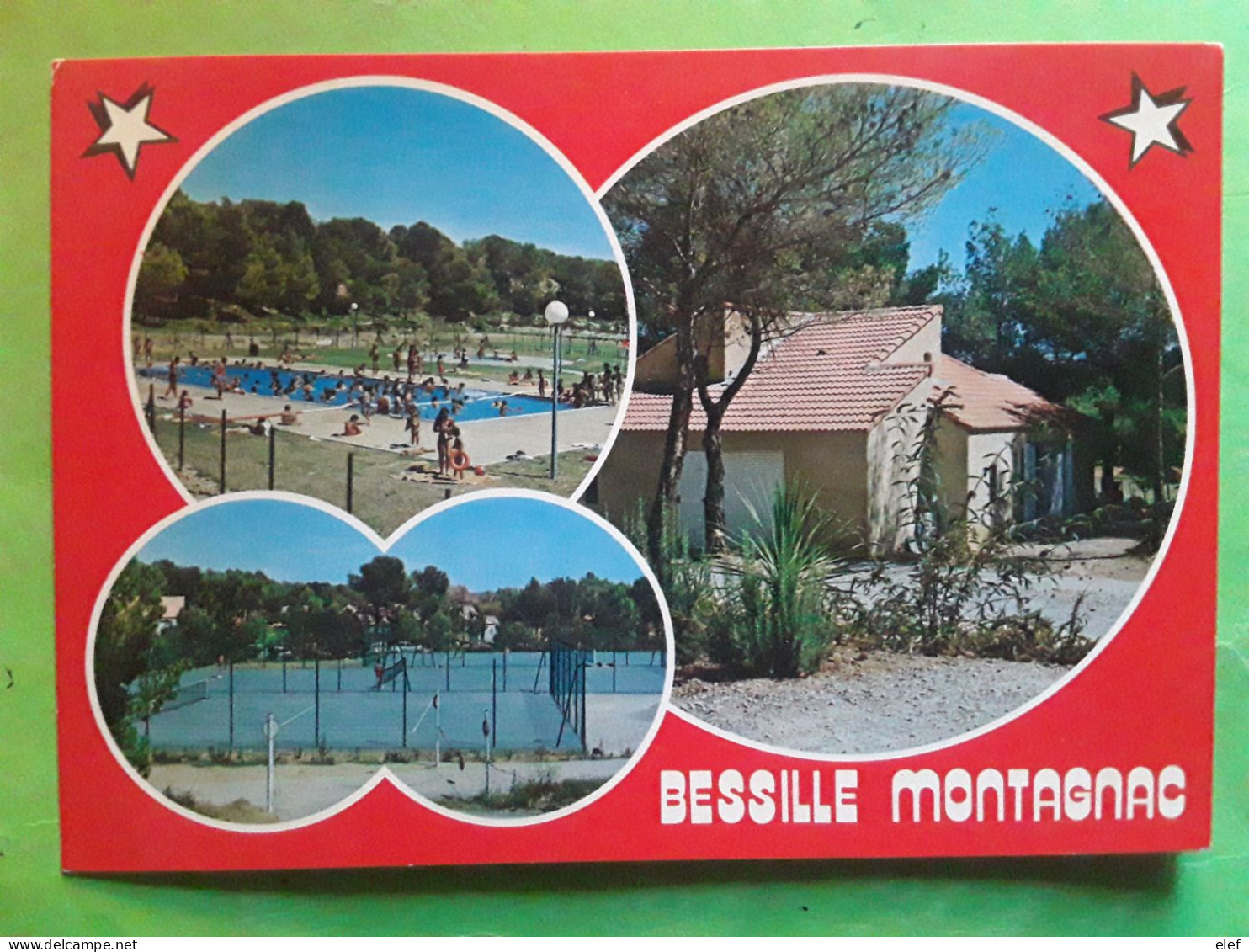 BESSILLE MONTAGNAC , Hérault,  Le Parc Des Loisirs,  Village Vacances Famille  VVF PISCINE TENNIS , Années 70, TB - Montagnac