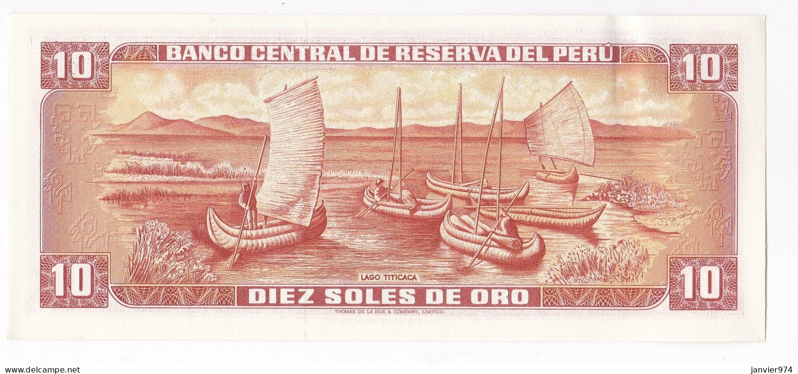 Perou 10 Soles De Oro 1976 -  N° I 460326639, UNC - Pérou