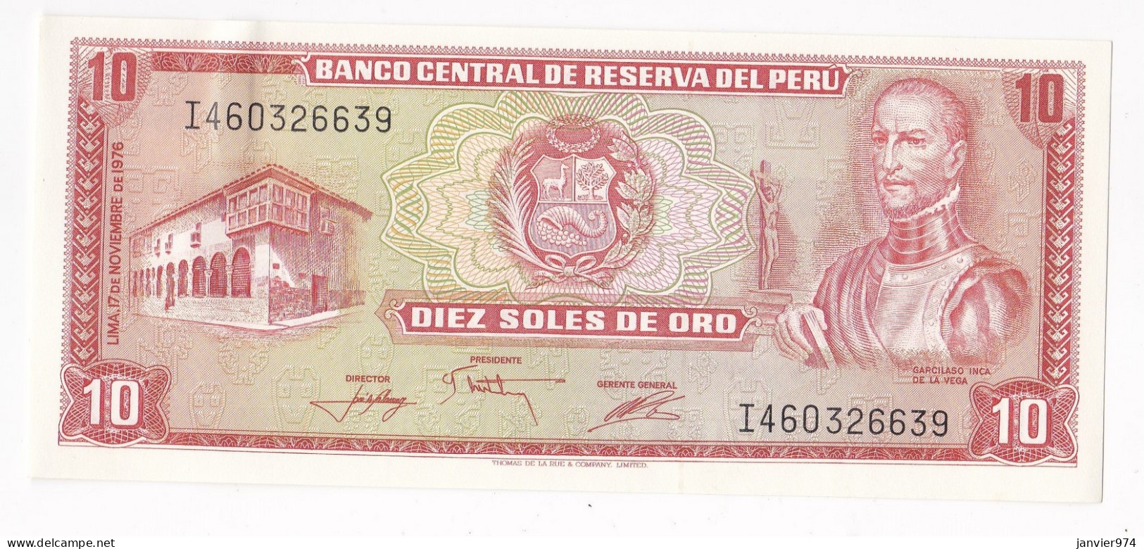 Perou 10 Soles De Oro 1976 -  N° I 460326639, UNC - Pérou