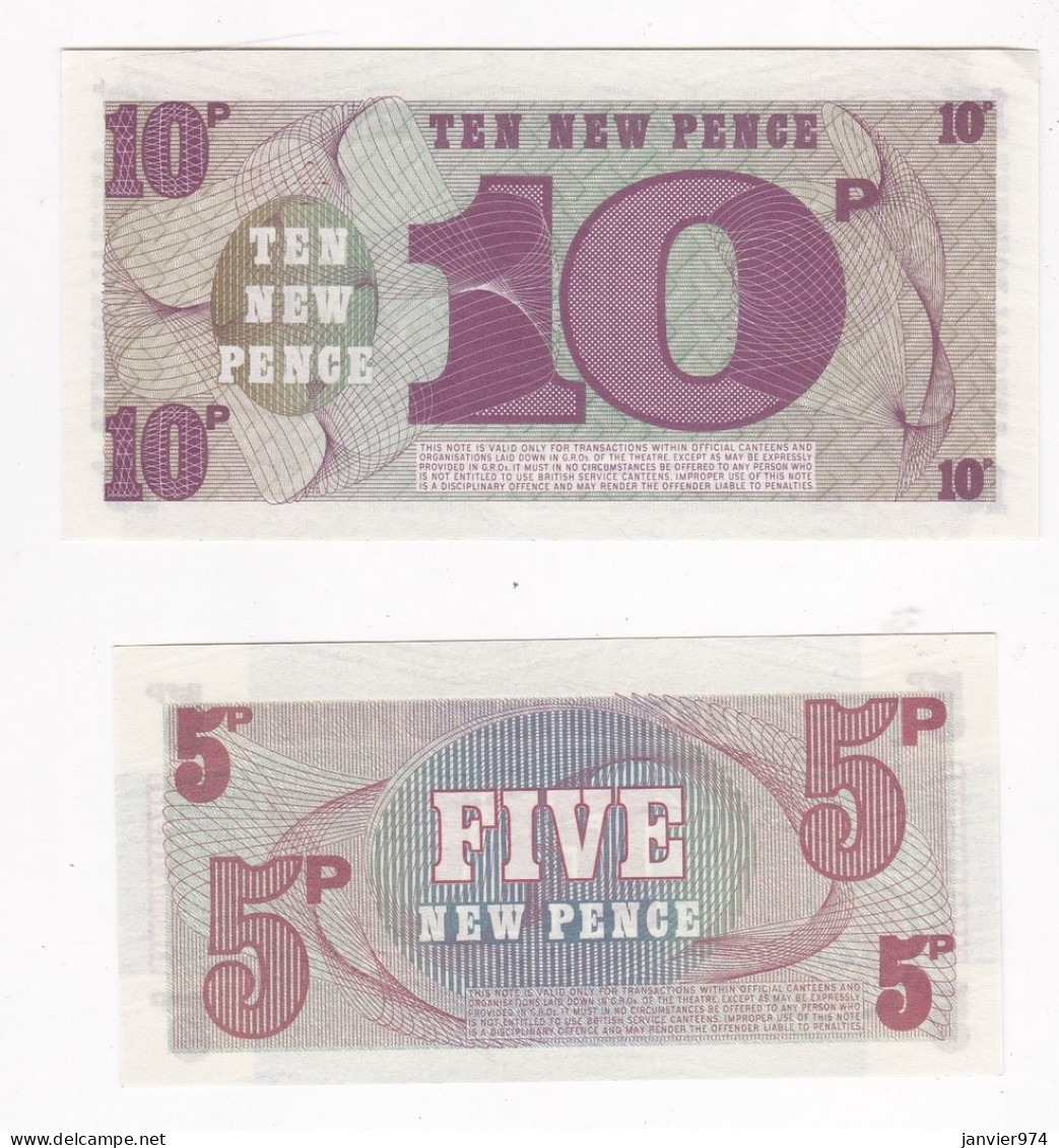 Grande Bretagne 2 Billets 5 Et 10 New Pence - 6th. Series - UNC - British Armed Forces & Special Vouchers