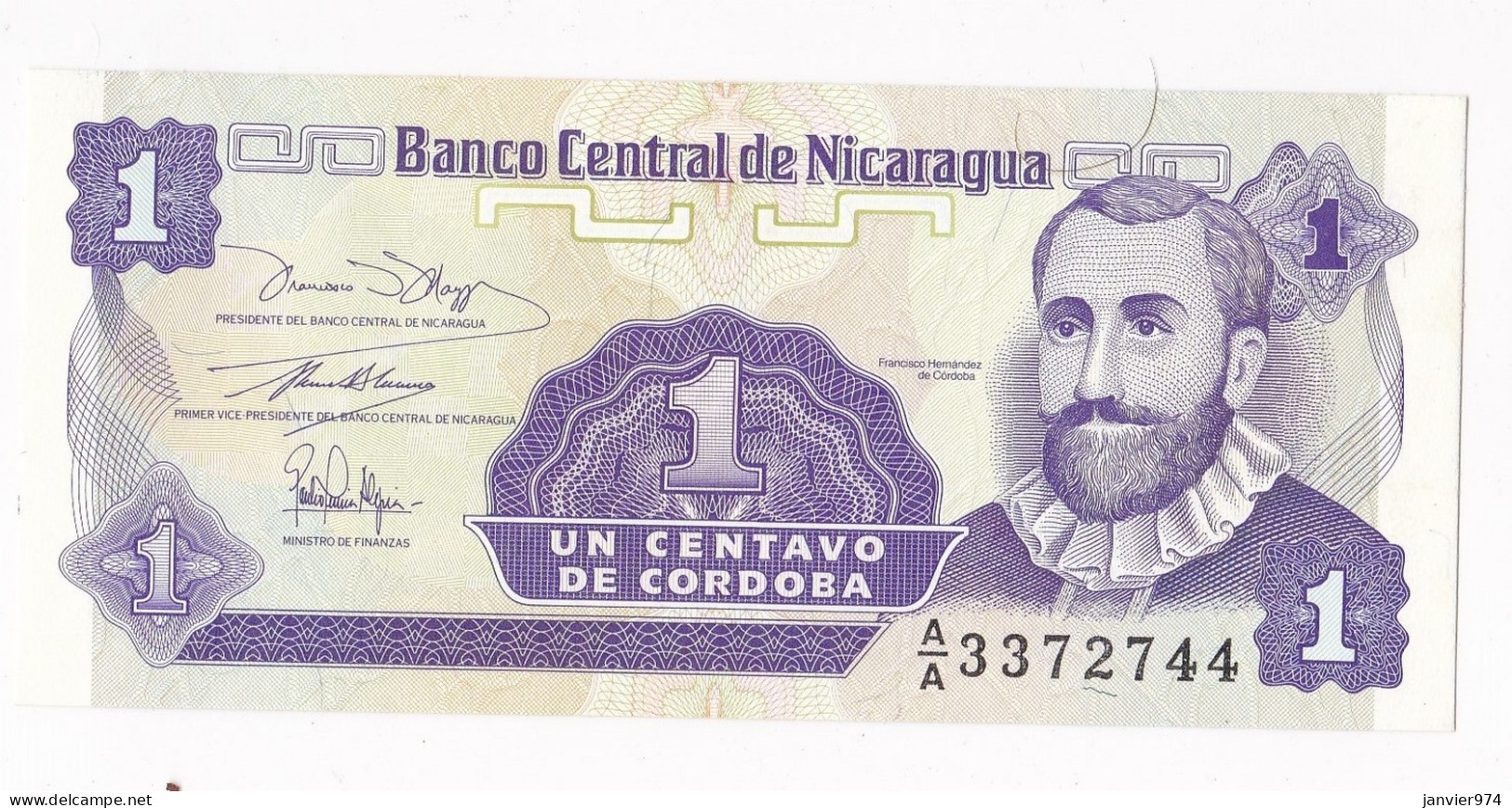 Nicaragua 1 Centavo De Cordoba , N° A/A 3372744, UNC - Nigeria
