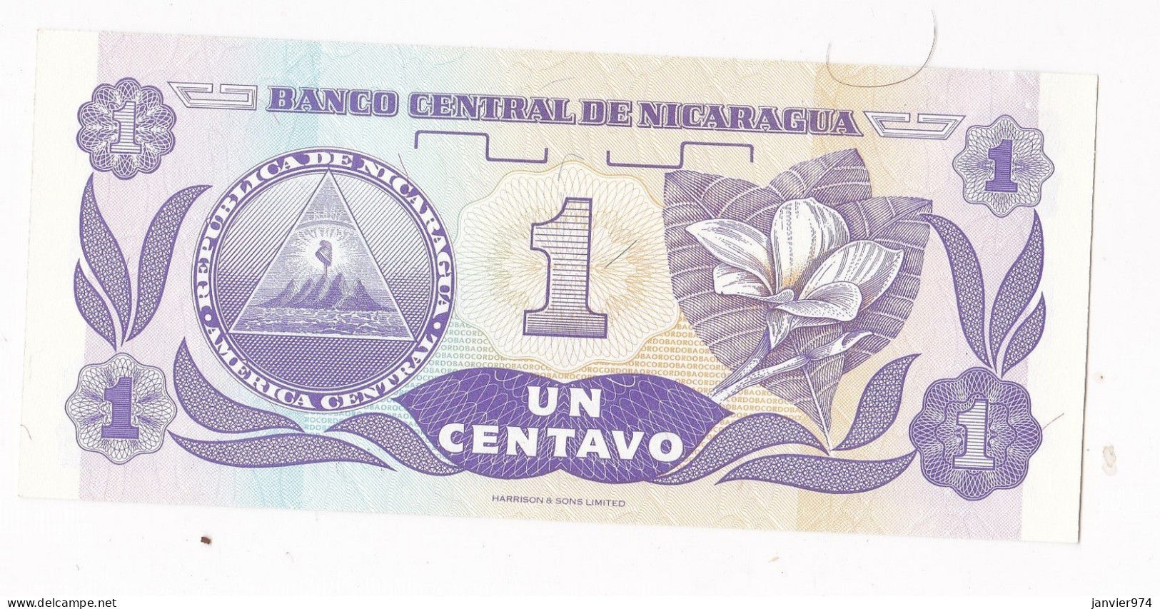 Nicaragua 1 Centavo De Cordoba , N° A/A 3372744, UNC - Nigeria