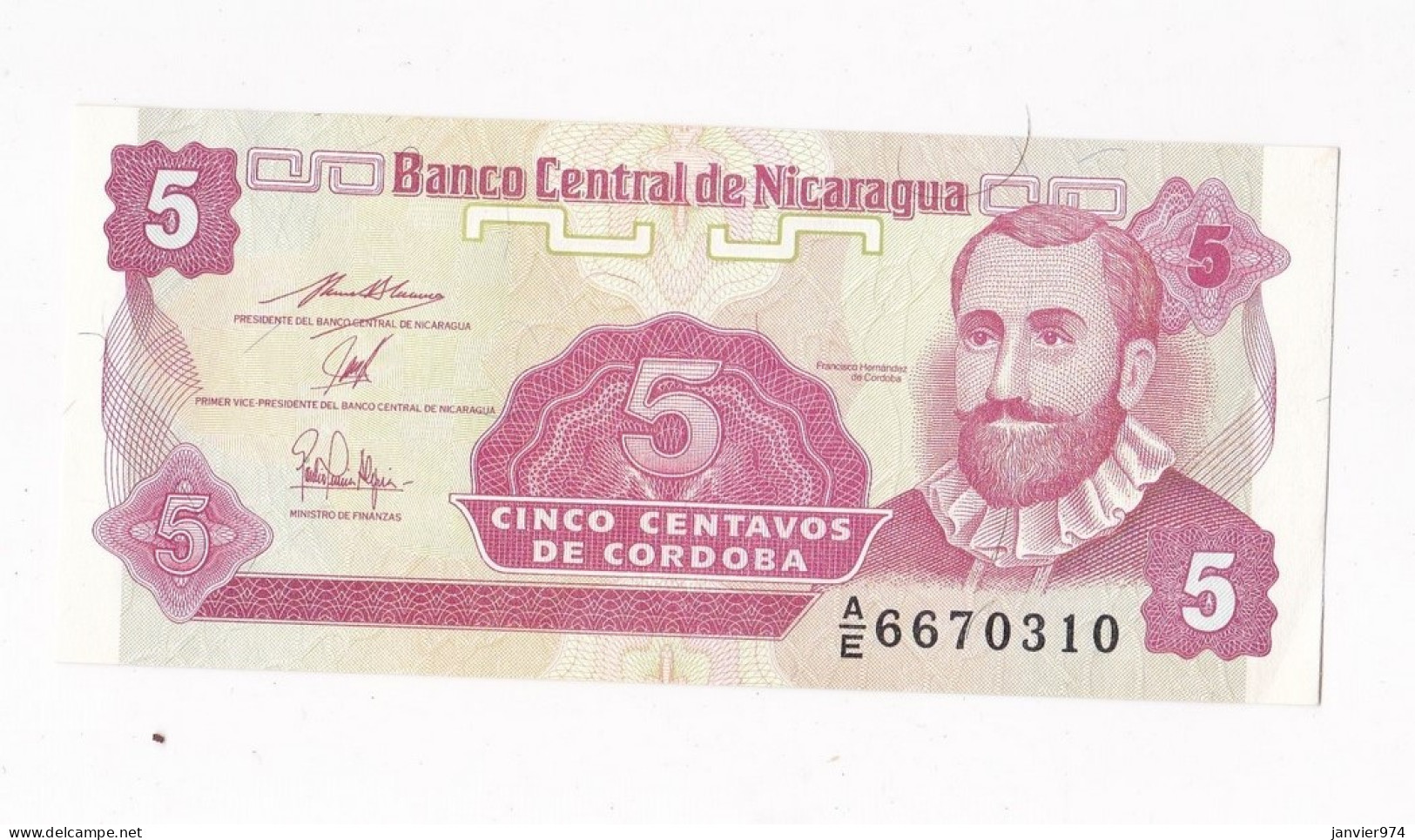 Nicaragua 5 Centavos De Cordoba , N° A/E 6670310, UNC - Nigeria