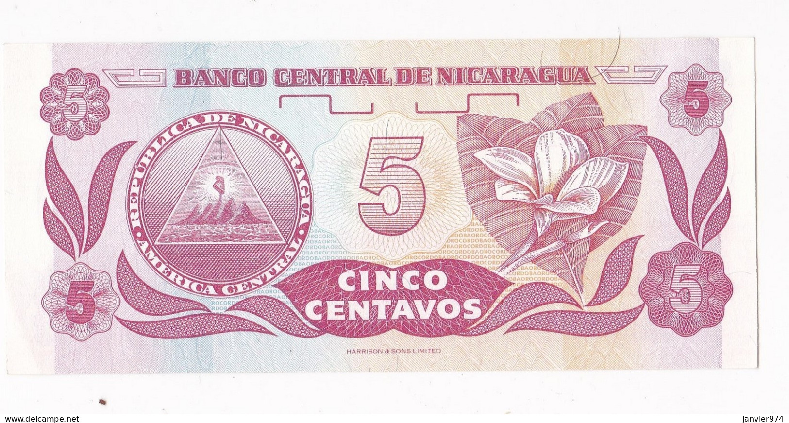 Nicaragua 5 Centavos De Cordoba , N° A/E 6670310, UNC - Nigeria