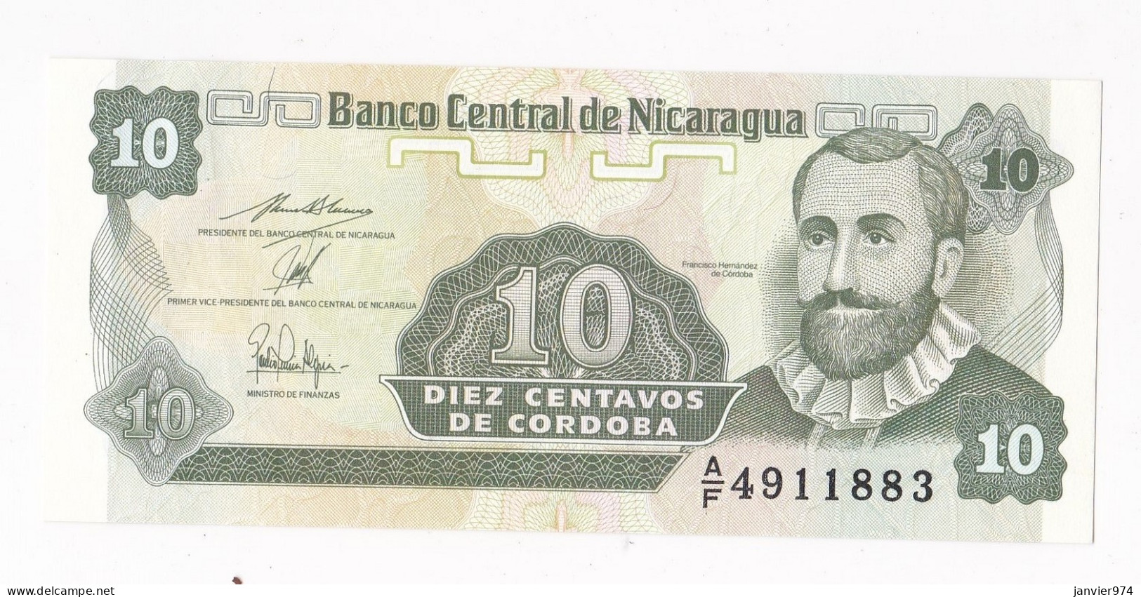 Nicaragua 10 Centavos De Cordoba , N° A/F 4911883, UNC - Nigeria