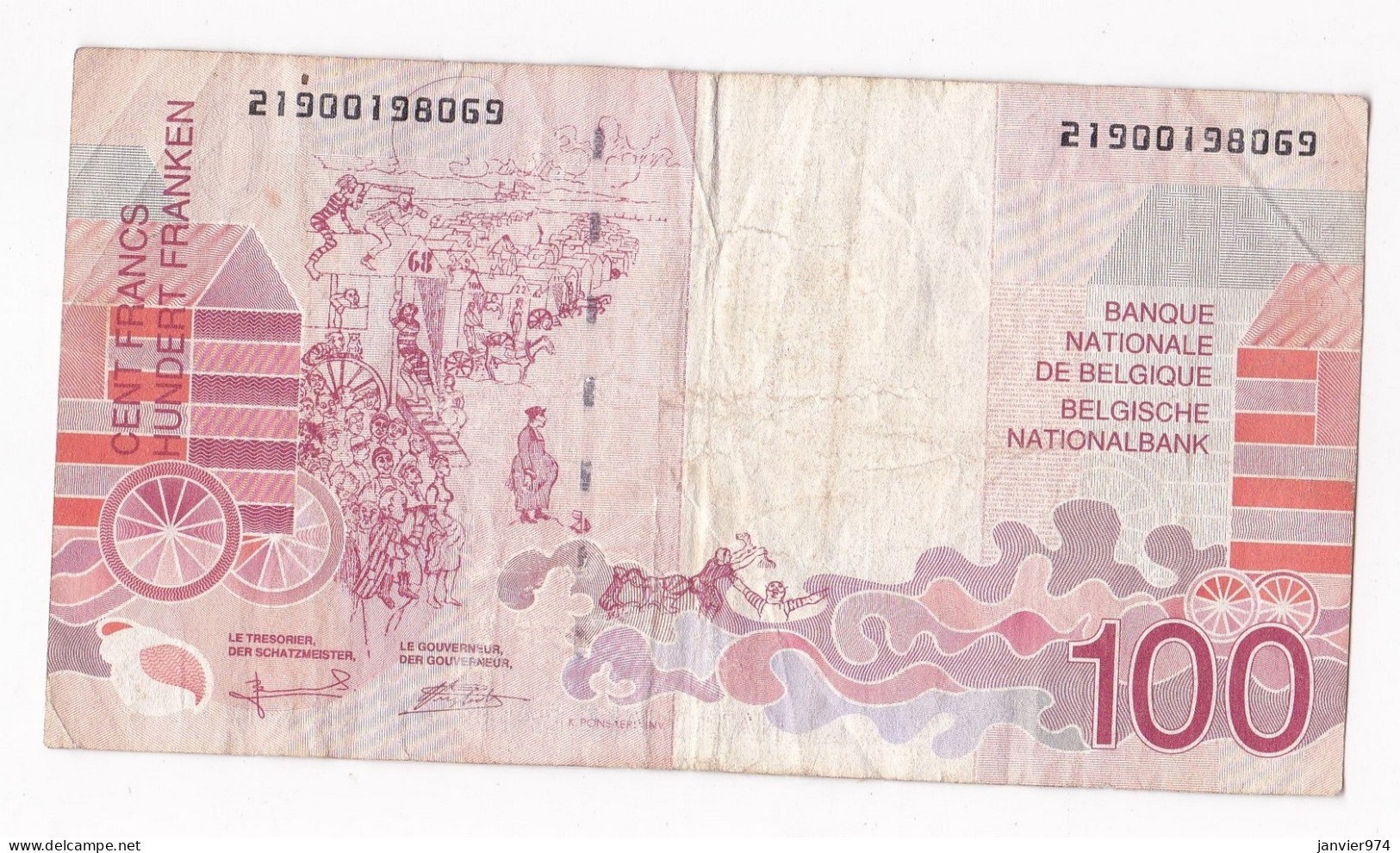 Belgique. 100 Francs 1995, Type James Ensor, Billet Circulé - 100 Francos