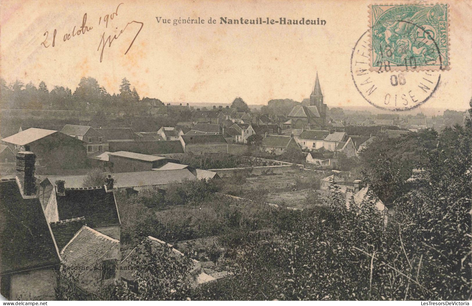 Belgique - Vue Générale De Nanteuil Le Haudrouin - Clocher - Carte Postale Ancienne - Senlis