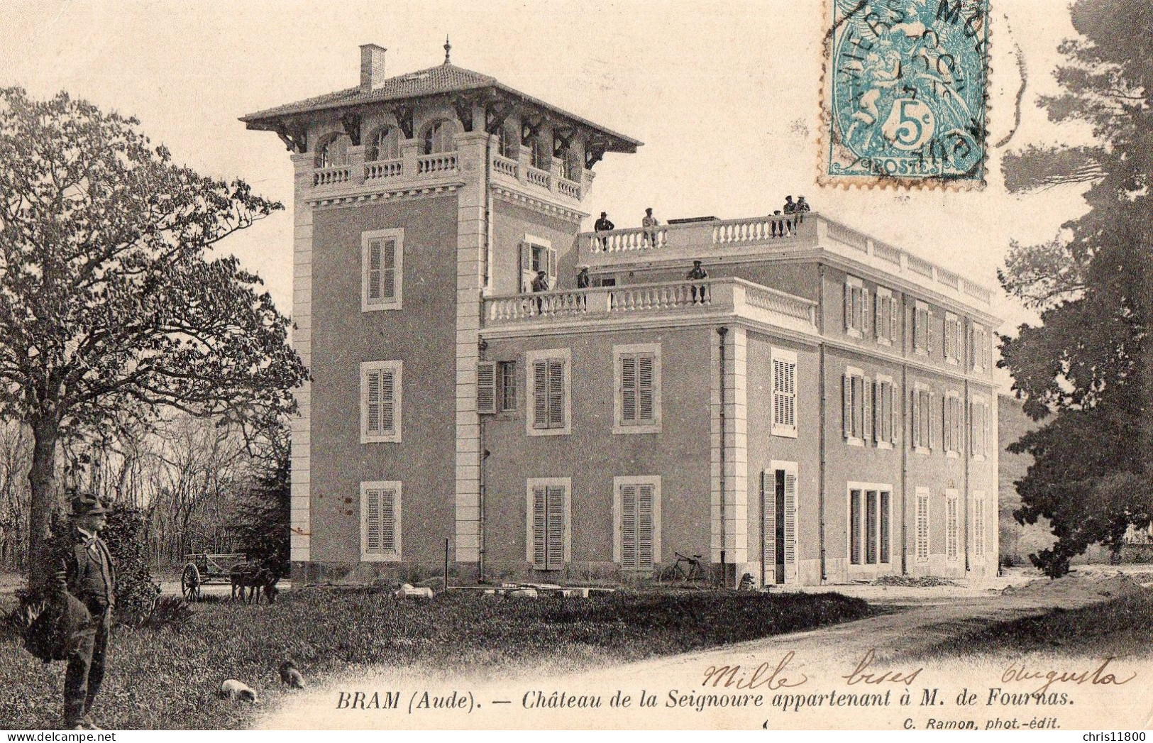 CPA - 11 - BRAM - Château De La Seignoure Appartenant à M. De Fournas - Bram