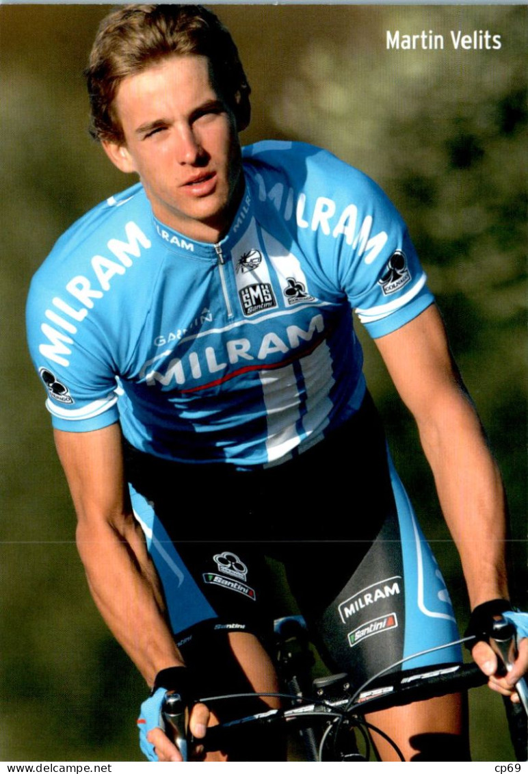 Carte Cyclisme Cycling Ciclismo サイクリング Format Cpm Equipe Cyclisme Pro Team Milram Martin Velits Slovaquie Superbe.Etat - Cyclisme