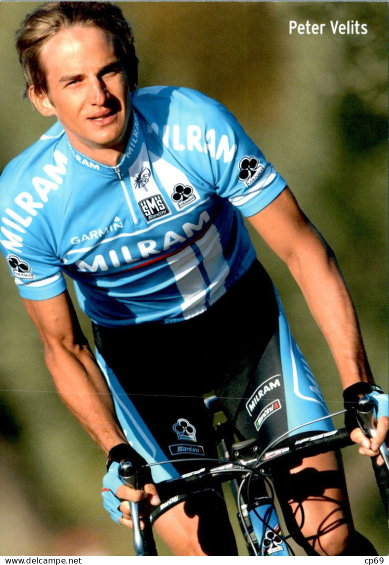 Carte Cyclisme Cycling Ciclismo サイクリング Format Cpm Equipe Cyclisme Pro Team Milram Peter Velits Slovaquie Superbe.Etat - Cycling