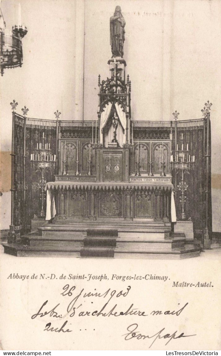 BELGIQUE - Forges Lez Chimay - Abbaye De ND De Saint Joseph - Maître Autel - Carte Postale Ancienne - Chimay
