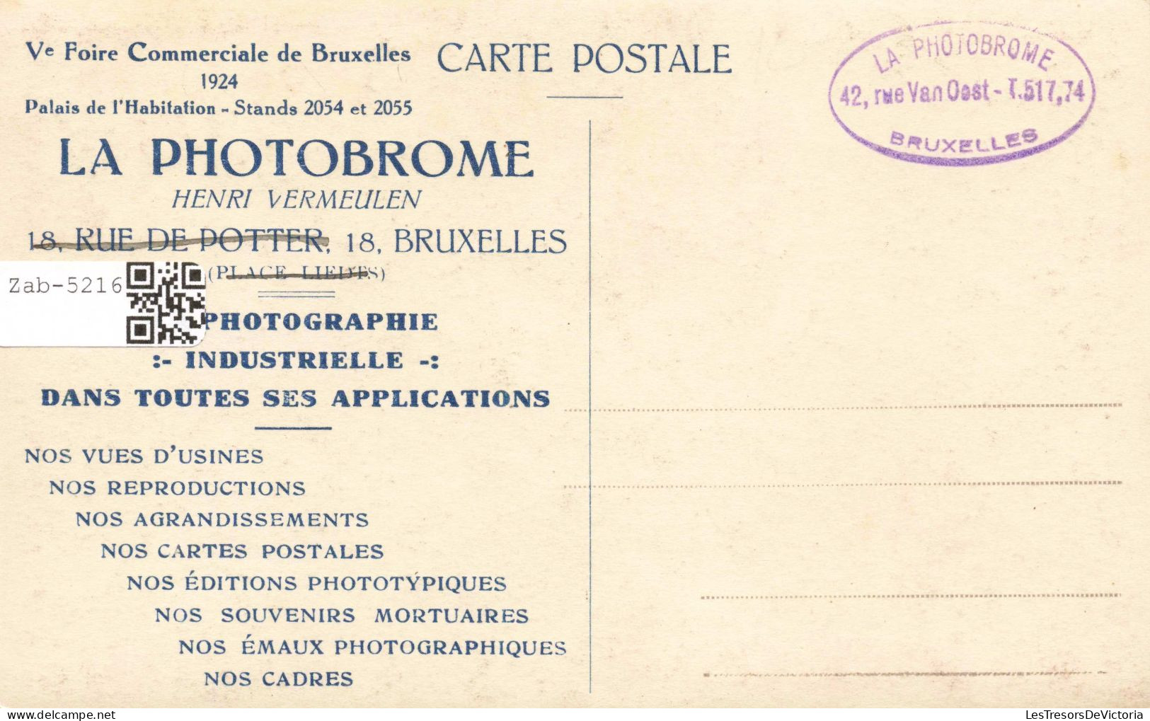 Publicité - La Photobrome - La Photographie Industrielle Dans Toutes Ses Applications - Carte Postale Ancienne - Publicidad