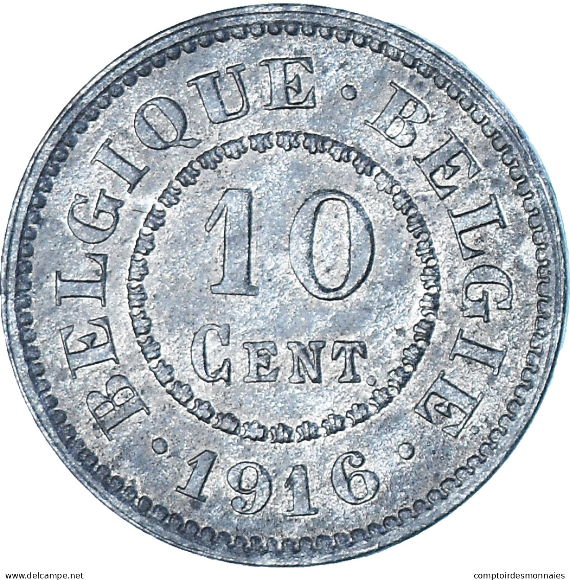 Monnaie, Belgique, 10 Centimes, 1916, TTB, Zinc, KM:81 - 10 Centimes