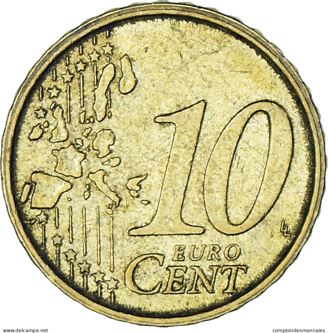 Monnaie, Italie, 10 Euro Cent, 2002, Rome, TTB, Laiton, KM:213 - Andere & Zonder Classificatie
