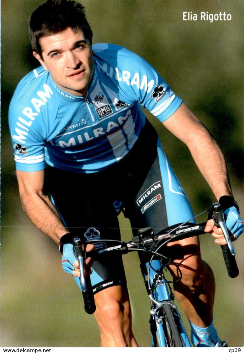 Carte Cyclisme Cycling Ciclismo サイクリング Format Cpm Equipe Cyclisme Pro Team Milram Elia Rigotto Italie Superbe.Etat - Cycling