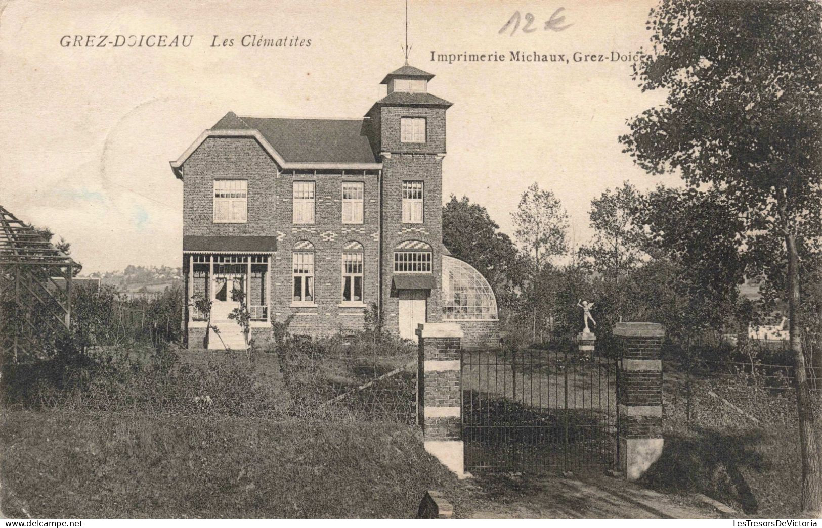 Belgique - Grez Doiceau - Les Clématites - Imprimerie Michaux -  Cachet Villa Les Lilas - Carte Postale Ancienne - Grez-Doiceau