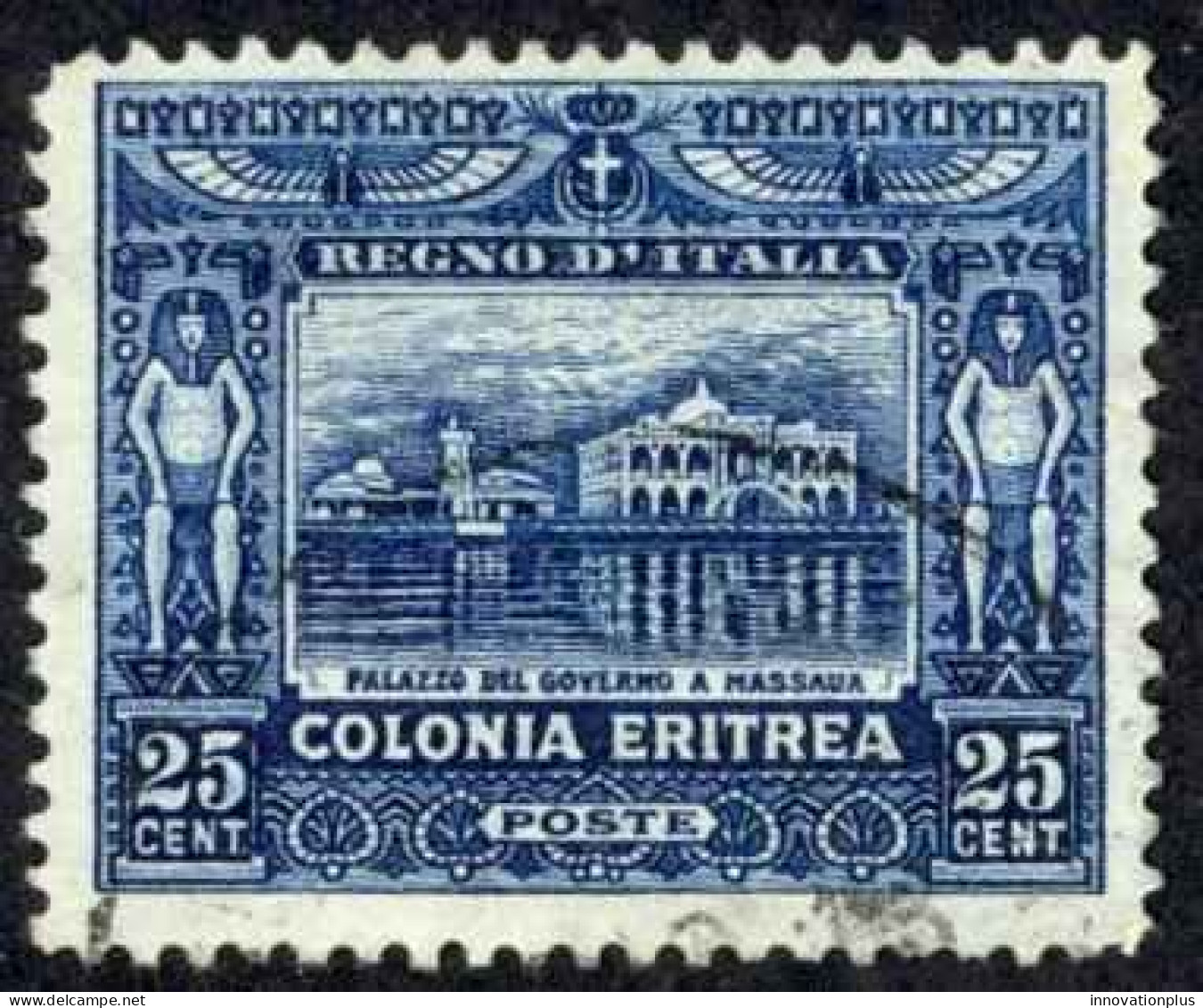 Eritrea Sc# 48 Used 1910-1929 25c Government Building At Massaua - Erythrée