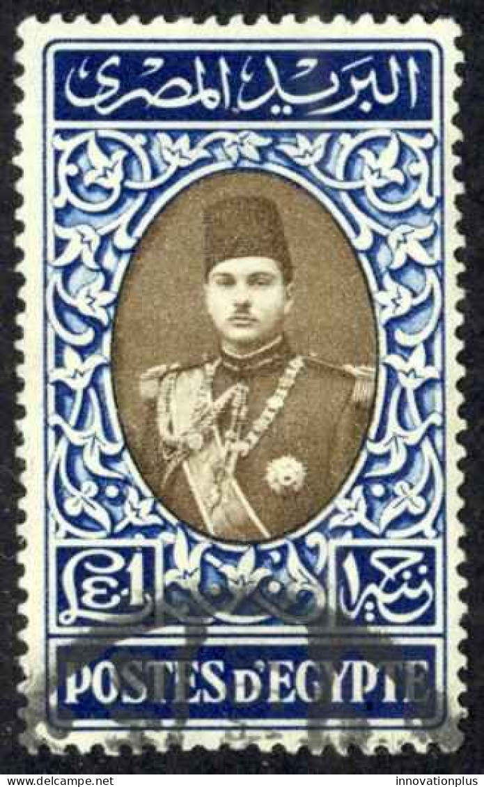 Egypt Sc# 240 Used 1939-1946 £1 King Farouk - Otros & Sin Clasificación