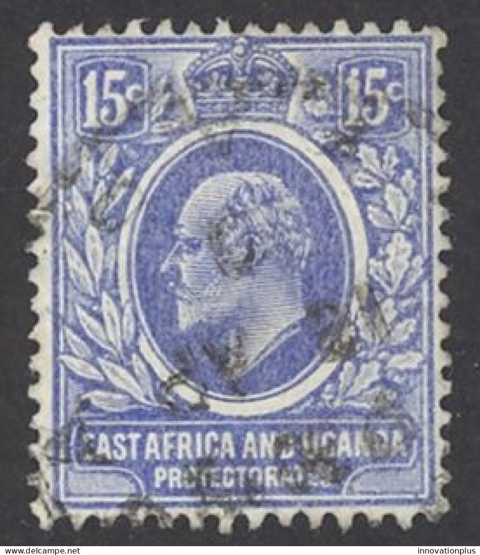 East Africa & Uganda Sc# 36 Used 1907-1908 15c King Edward VII - Protectorats D'Afrique Orientale Et D'Ouganda