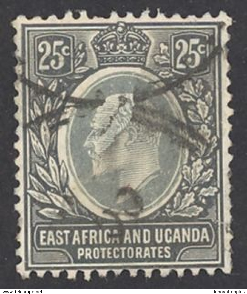 East Africa & Uganda Sc# 37 Used (a) 1907-1908 25c King Edward VII - Protectorats D'Afrique Orientale Et D'Ouganda