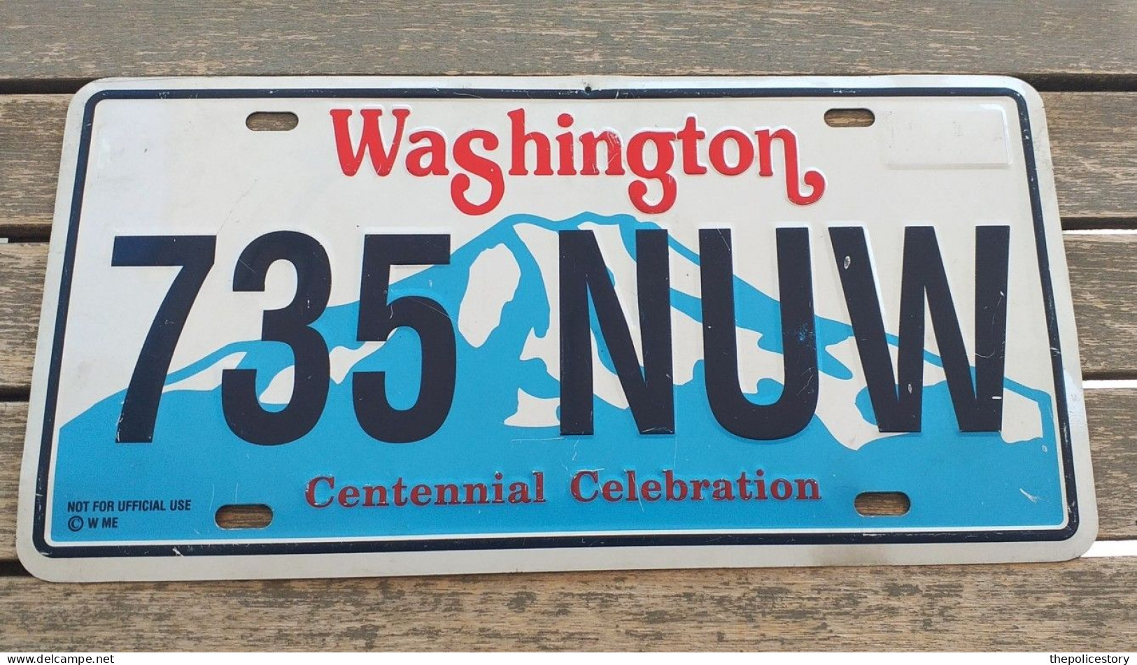 Targa Auto Vintage Americana Stato Di Washington Raro Modello Commemorativo 1989 - Number Plates