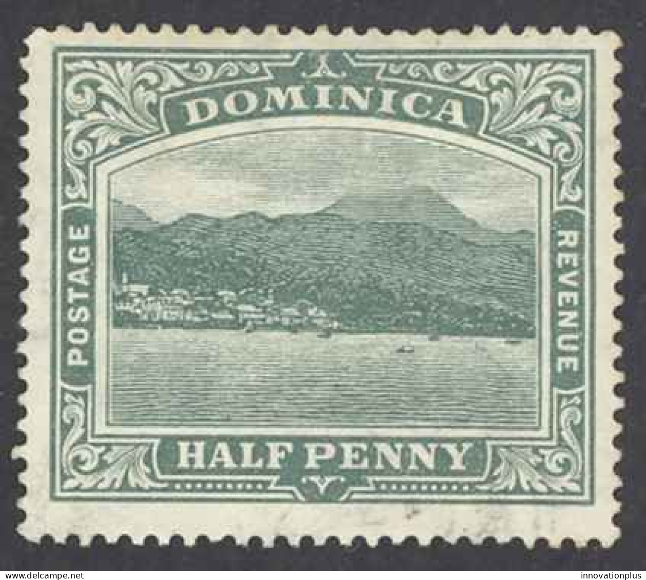 Dominica Sc# 50 MH (a) 1908-1909 1/2p Green Roseau - Dominica (...-1978)