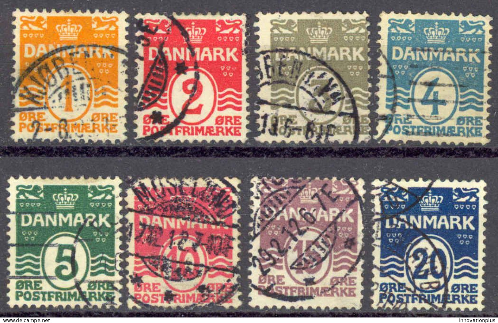 Denmark Sc# 57-64 Used 1905-1917 Numerals - Used Stamps