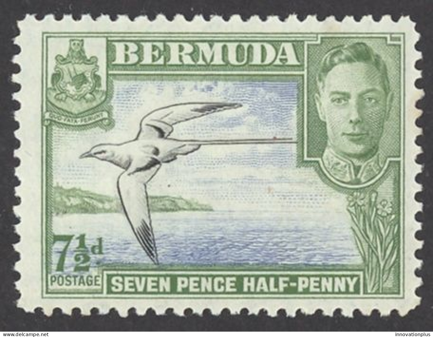 Bermuda Sc# 121D MH 1941 7 1/2p Water Scene - Bermuda