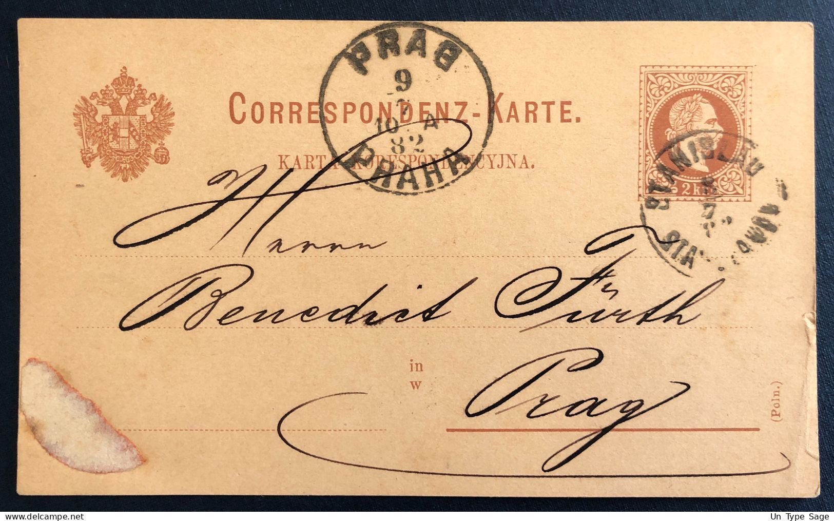 Hongrie, Entier-Carte Pour Prague 1882 - (N295) - Enteros Postales