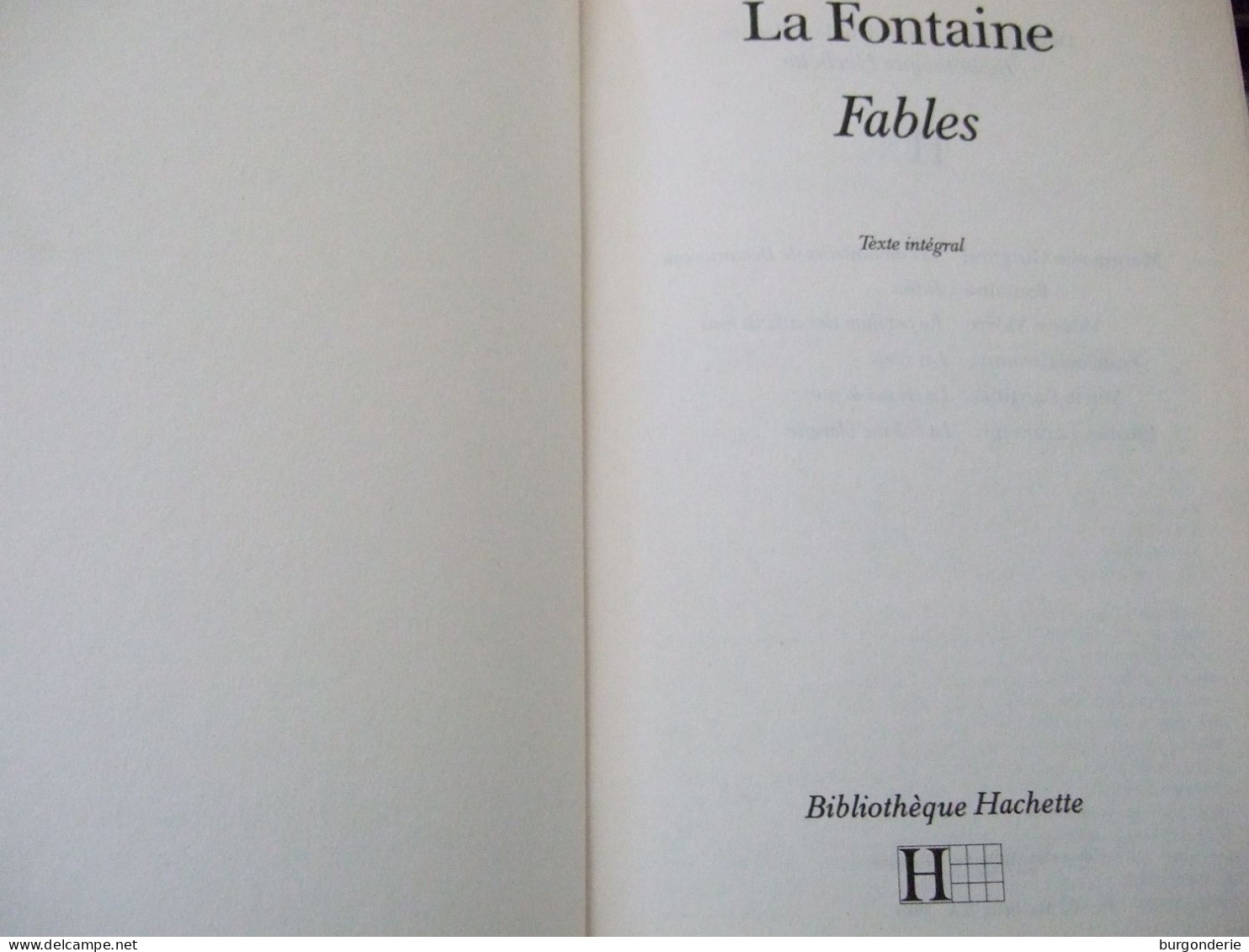 LA FONTAINE / FABLES / 1984 - Autores Franceses