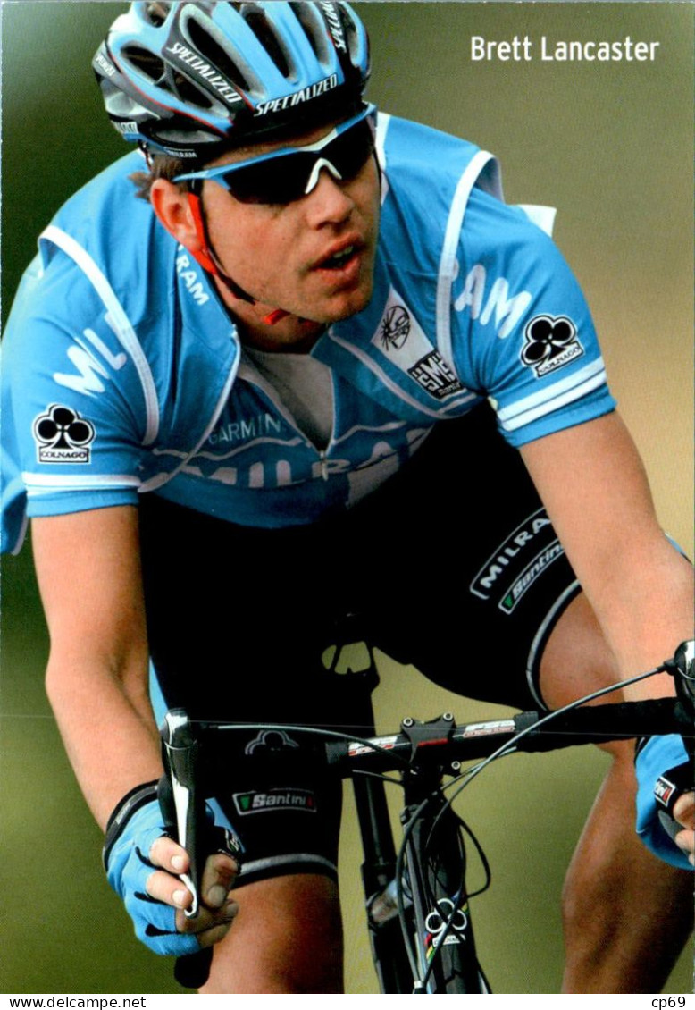 Carte Cyclisme Cycling Ciclismo サイクリング Format Cpm Equipe Cyclisme Pro Team Milram Brett Lancaster Australie Superbe.Etat - Radsport