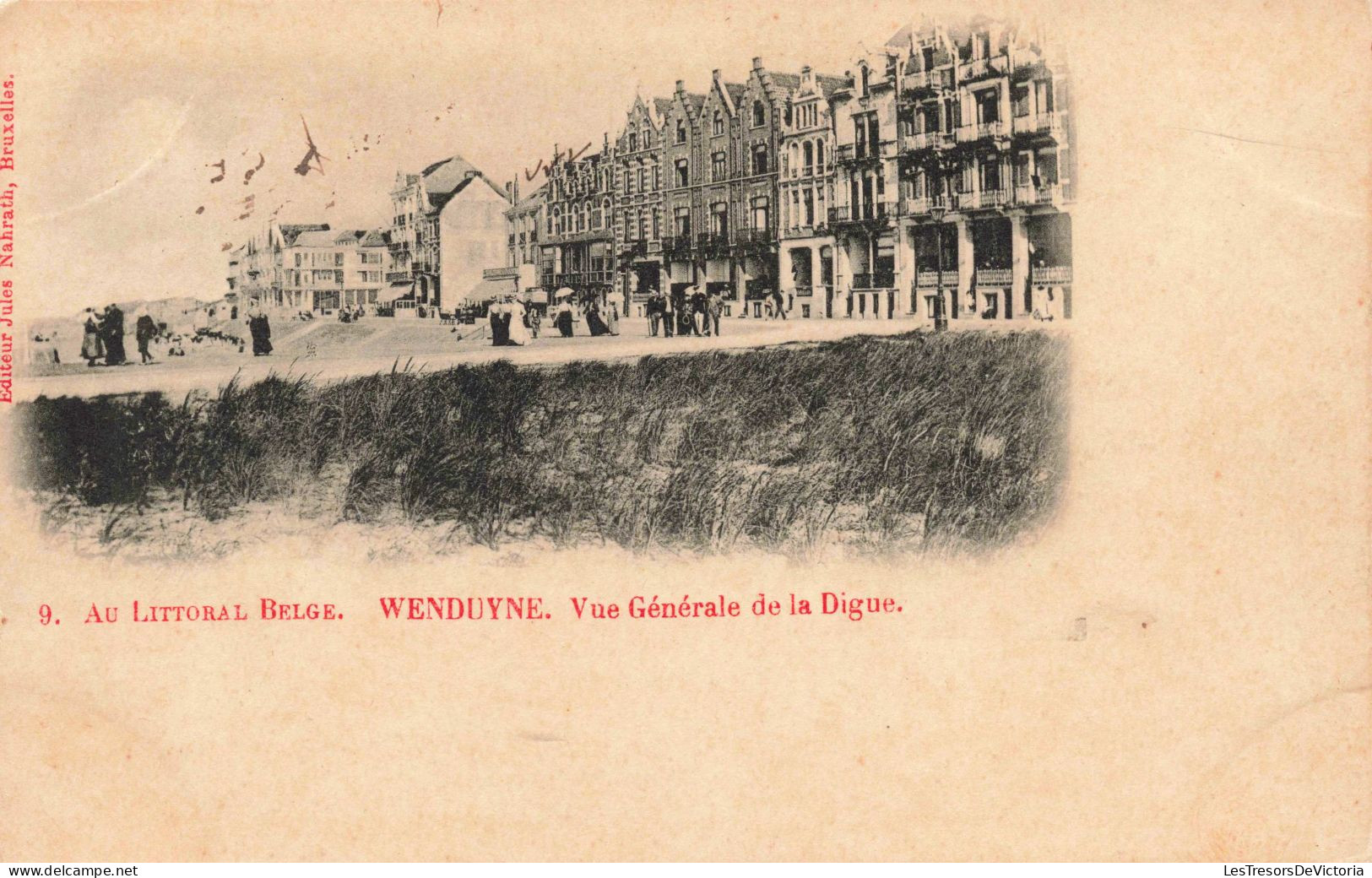 Belgique - Wenduyne - Vue Générale De La Digue - Au Littoral Belge - Jules Narath - Carte Postale Ancienne - Wenduine