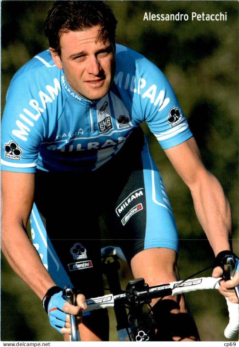 Carte Cyclisme Cycling Ciclismo サイクリング Format Cpm Equipe Cyclisme Pro Team Milram Alessandro Petacchi Italie Superbe.E - Ciclismo