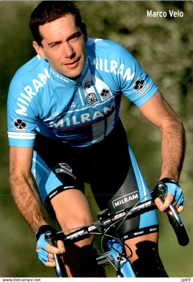 Carte Cyclisme Cycling Ciclismo サイクリング Format Cpm Equipe Cyclisme Pro Team Milram Marco Velo Italie Superbe.Etat - Cyclisme