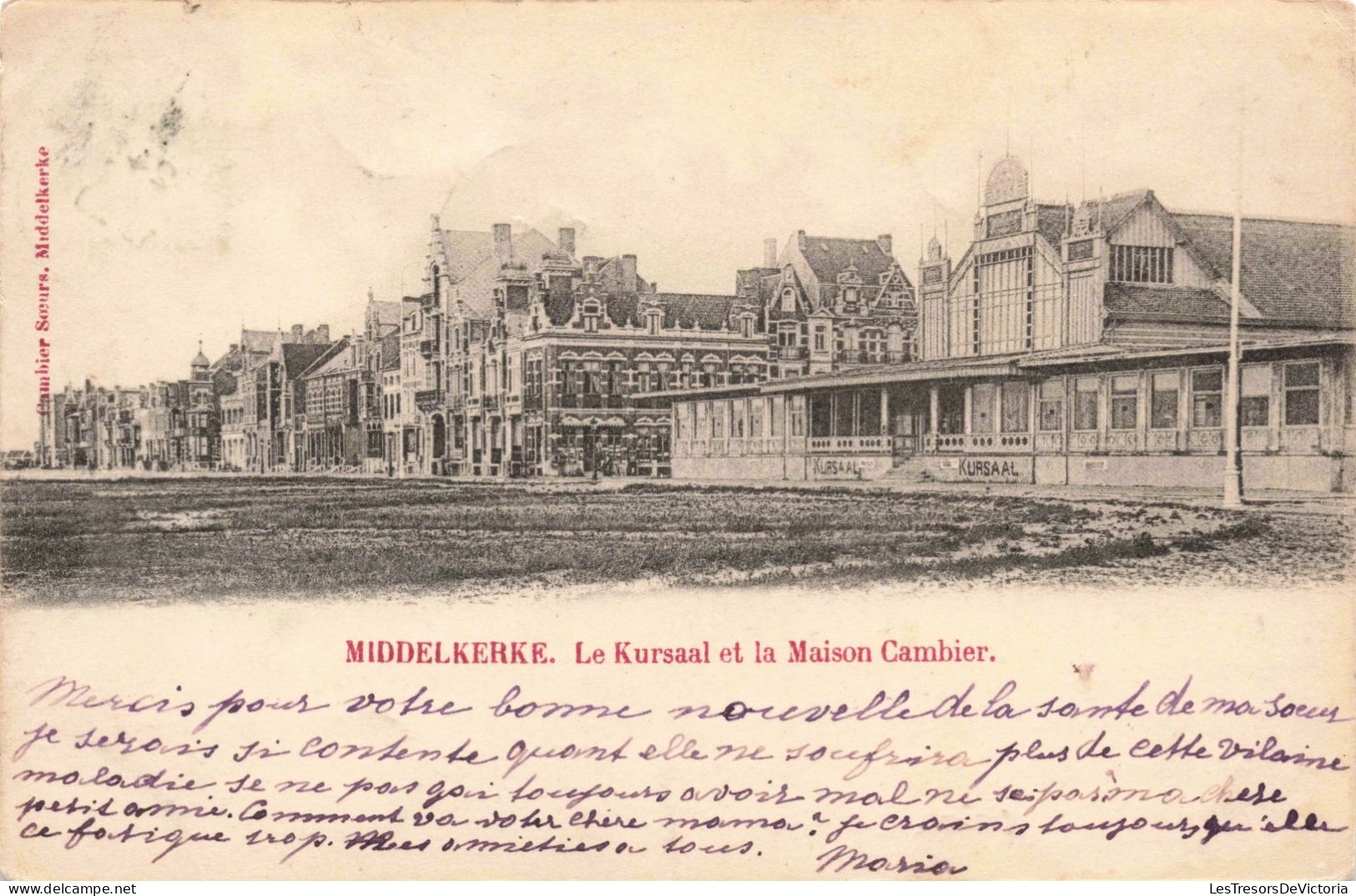 Belgique - Middelkerke - Le Kursaal Et La Maison Cambir - Cambiers Soeurs - Carte Postale Ancienne - Middelkerke