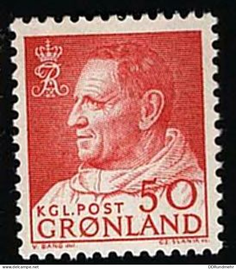 1963 Frederick IX  Michel GL 65 Stamp Number GL 59 Yvert Et Tellier GL 46 Stanley Gibbons GL 57a Xx MNH - Neufs