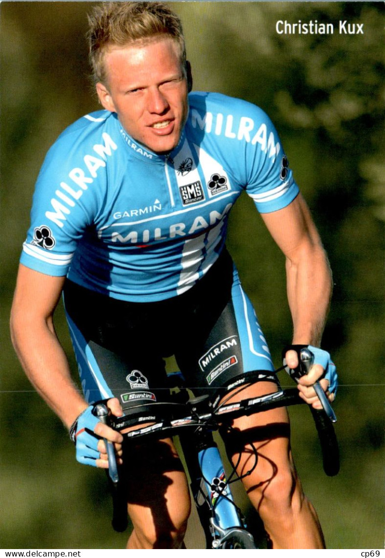 Carte Cyclisme Cycling Ciclismo サイクリング Format Cpm Equipe Cyclisme Pro Team Milram Christian Kux Allemagne Superbe.Etat - Cycling