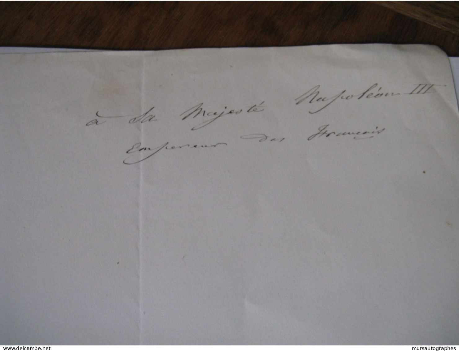 JULES DELALAIN Autographe Signé 1860 IMPRIMEUR EDITEUR AUDIENCE à NAPOLEON III - Personnages Historiques