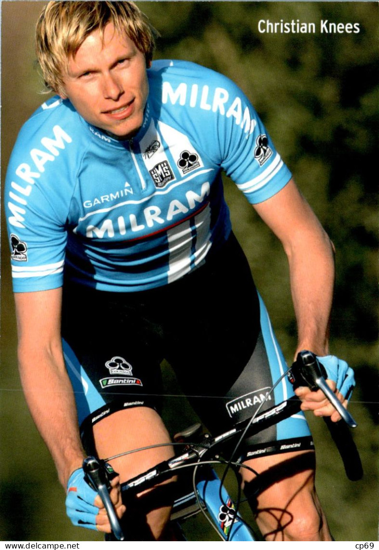 Carte Cyclisme Cycling Ciclismo サイクリング Format Cpm Equipe Cyclisme Pro Team Milram Christian Knees Allemagne Superbe.Etat - Cycling