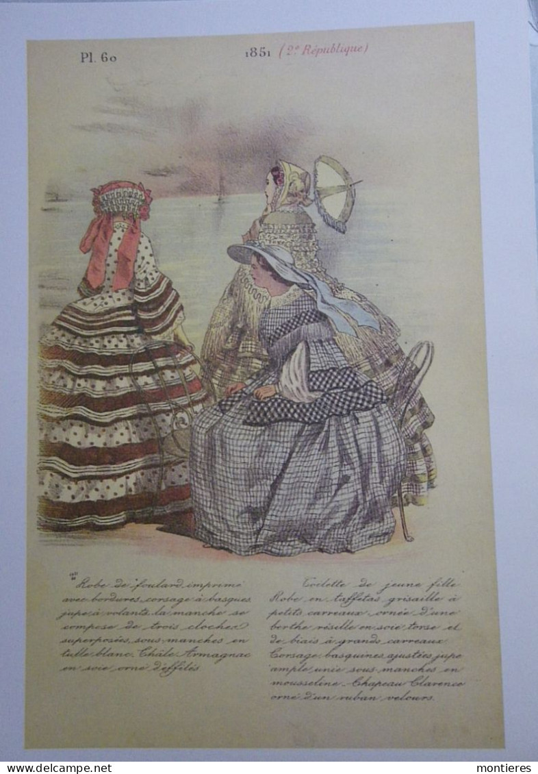 Lot 10 Reproductions De Gravures En Couleurs MODE Du XIXème Siècle - Extraits Du Journal Des Demoiselles. - Avant 1900