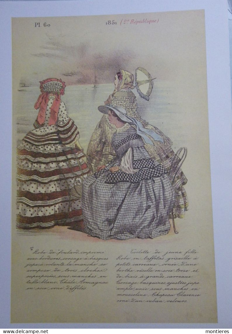 Lot 10 Reproductions De Gravures En Couleurs MODE Du XIXème Siècle - Extraits Du Journal Des Demoiselles. - Voor 1900