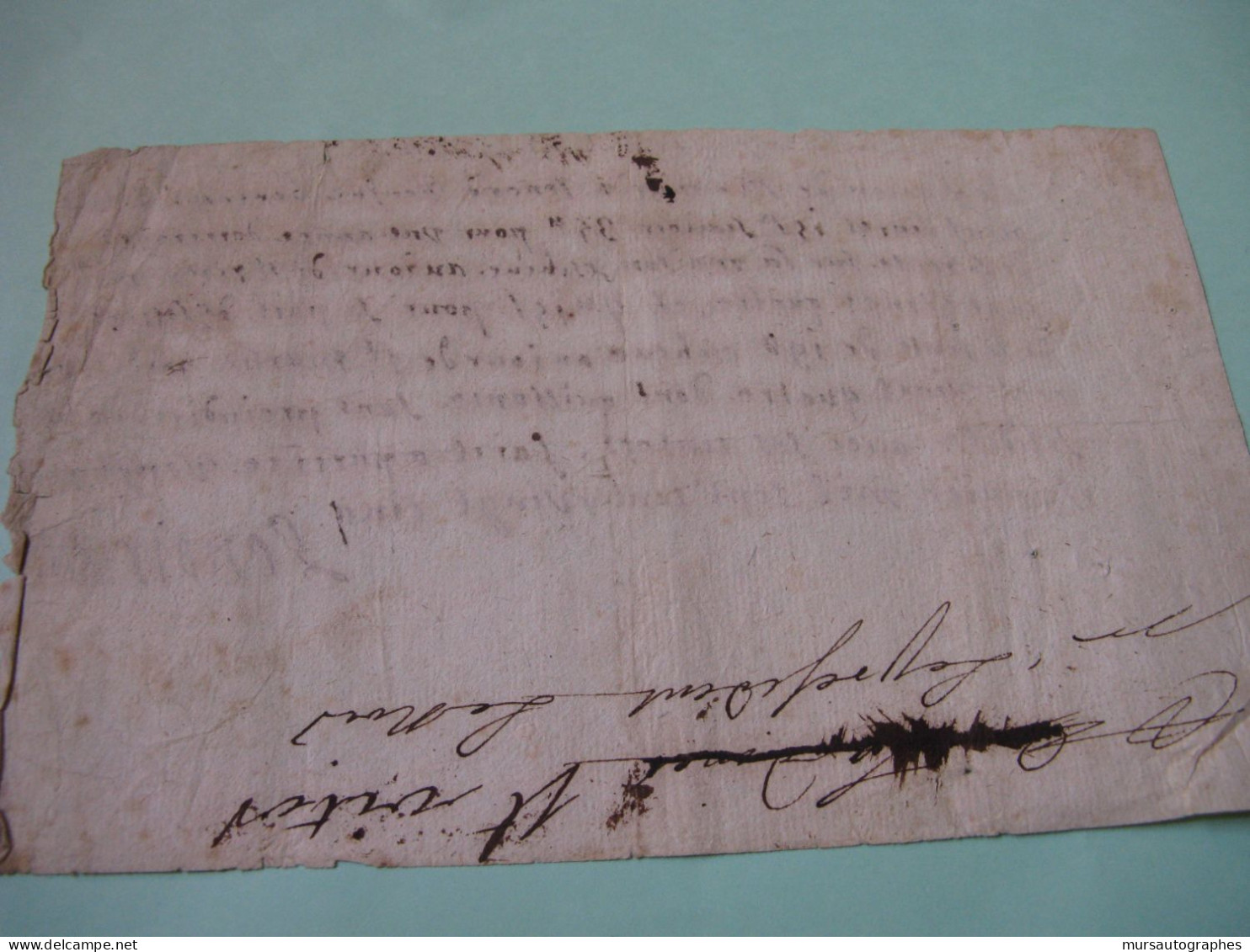 JOSEPH LENOIR Autographe Signé 1725 LIEUTENANT CIVIL CHATELET COMPTES PARIS - Personnages Historiques